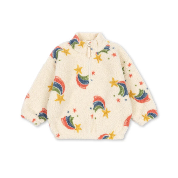 Jody teddy half zip grs - rainbow star - KONGES SLOEJD