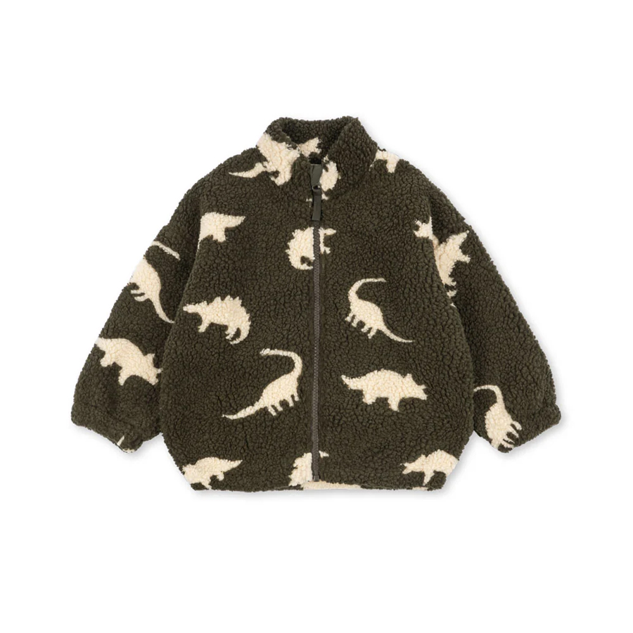 Jody teddy jacket grs - dino silhouette - KONGES SLOEJD