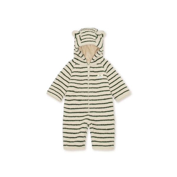 Jody teddy onesie grs - erba stripe - KONGES SLOEJD