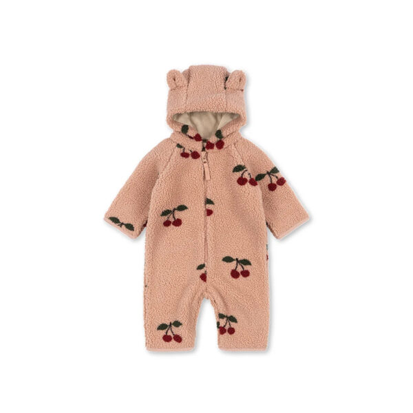 Jody teddy onesie grs - ma grande cerise blush - KONGES SLOEJD