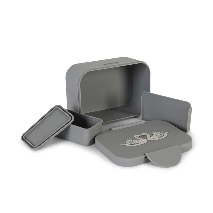 Lunch box - swan blue - KONGES SLOEJD