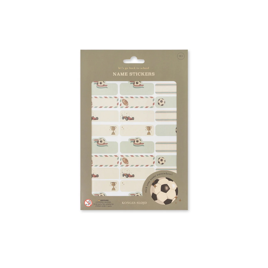 Name stickers 60 pcs - kick it - KONGES SLOEJD