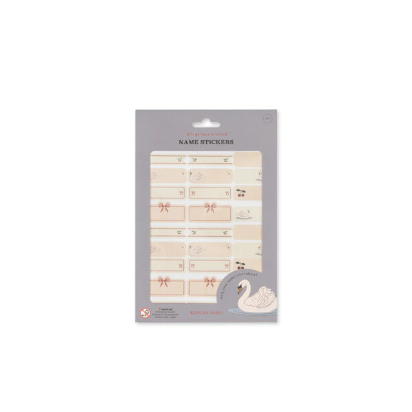 Name stickers 60 pcs - swan - KONGES SLOEJD