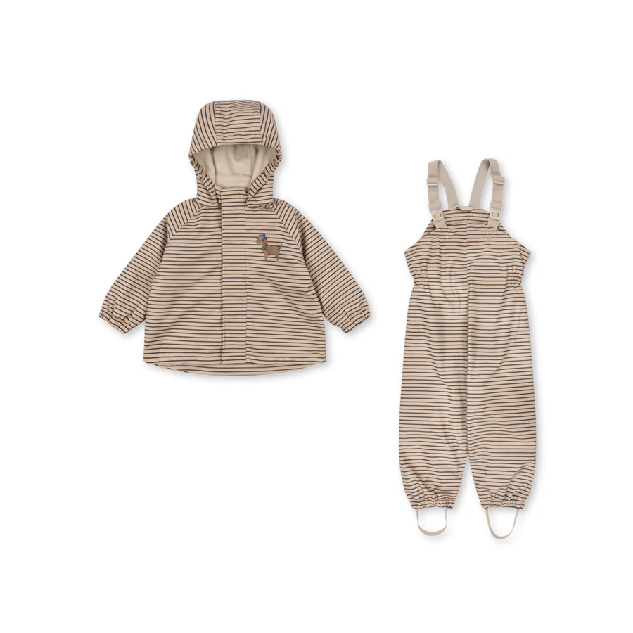 Rainy palme dog set - stripe la mer - KONGES SLOEJD