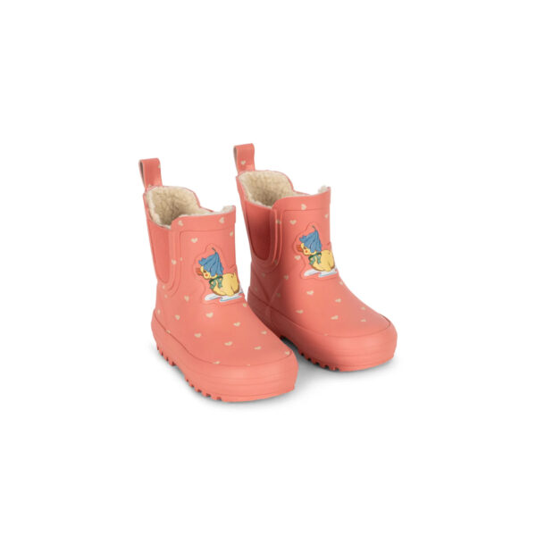 Roi printed rain boot - coeur feathers - KONGES SLOEJD