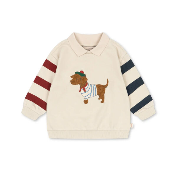 Spotty sweat shirt gots - brown rice - KONGES SLOEJD