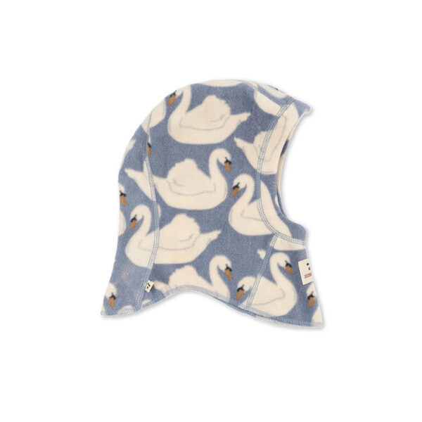 Tavi fleece balaclava grs - swan - KONGES SLOEJD