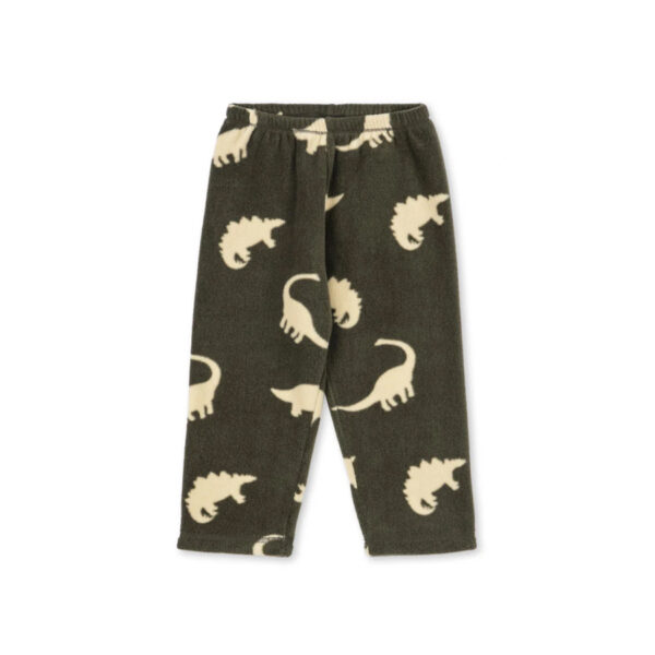Tavi fleece pants grs - dino silhouette - KONGES SLOEJD